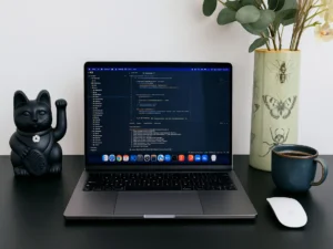Laptop with open AI tools