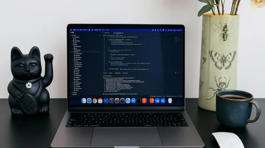 Laptop with open AI tools