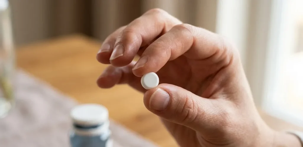 Hand hold GLP-1 pill